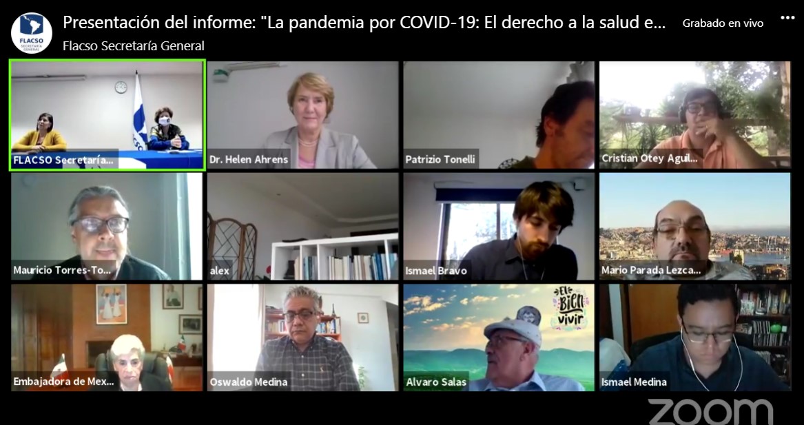 Presentación Webinar de informe regional “La pandemia por covid-19: el derecho a la salud en tensión”